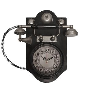 שעון קיר מעוצב רטרו בצורת טלפון עתיק